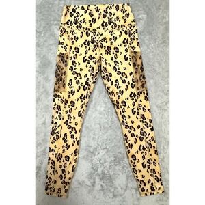 Fabletics Leggings Large Leopard Print Powerhold Workout Athleisure